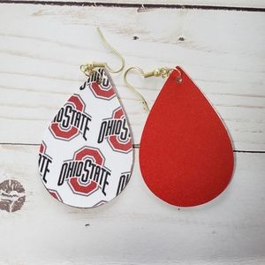 Faux leather earrings